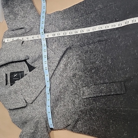 Armani Exchange Ombre Black /Gray Wool Pea Coat, Size S, Excellent Condition - Picture 9 of 15